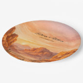 Assiettes En Carton Desert Mountain Landscape Wedding  (Angle)
