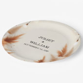 Assiettes En Carton Désert Rustique Boho Automne Ombre Mariage Brown (Angle)