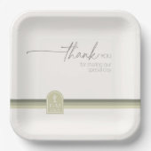 Assiettes En Carton Desert Vibes Mariage Merci Sage Green ID1019 (Recto)