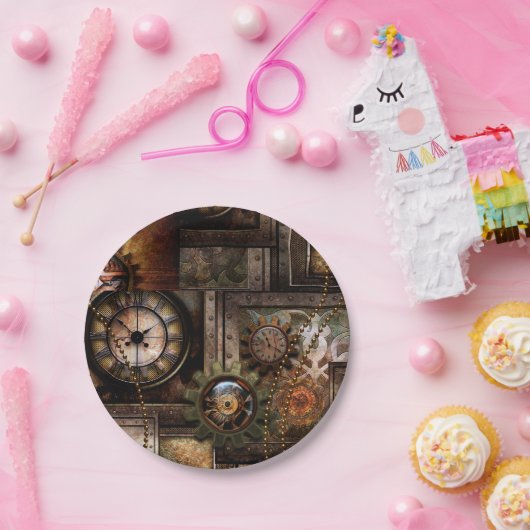 Assiettes En Carton Design à vapeur magnifique (Fête)