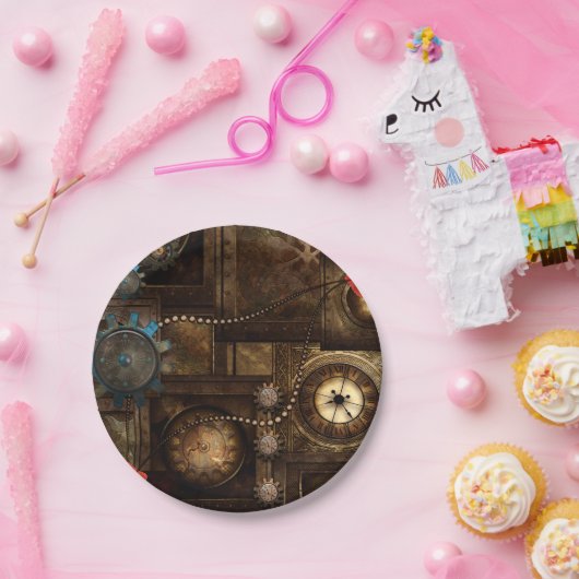 Assiettes En Carton Design à vapeur magnifique (Fête)