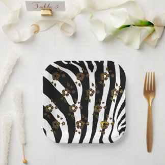 Assiettes En Carton Design animal et floral