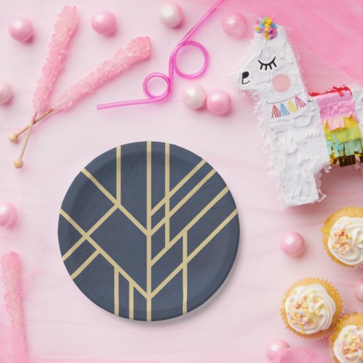 Assiettes En Carton Design Art déco (Fête)