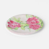 Assiettes En Carton Design Café Rose sur Plaques en papier 8" (Angle)