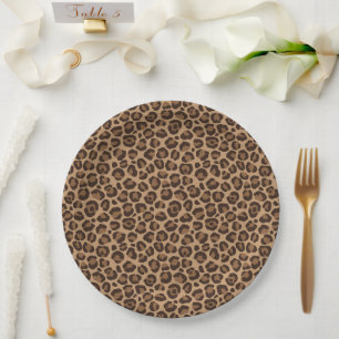 Assiettes En Carton Design classique série Leopard 12