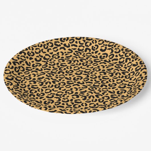 Assiettes En Carton Design classique série Leopard 14 (Angle)