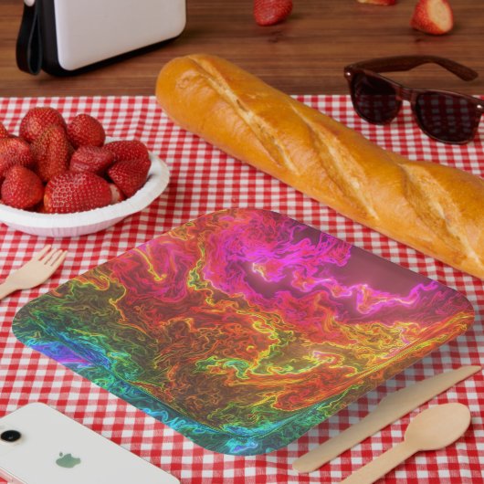 Assiettes En Carton Design coloré (Pique-nique)