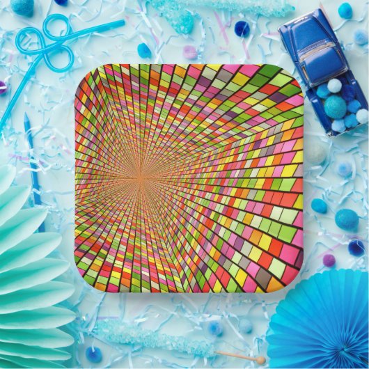 Assiettes En Carton Design coloré (Fête)