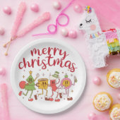 Assiettes En Carton Design Cute & Festif Pour Joyeux Noël (Fête)