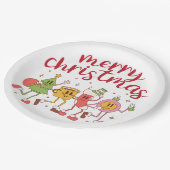 Assiettes En Carton Design Cute & Festif Pour Joyeux Noël (Angle)