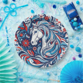 Assiettes En Carton Design de cheval (Fête)