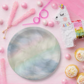 Assiettes En Carton Design de mandala fleuri Rainbow Pastel (Fête)