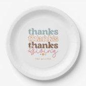 Assiettes En Carton Design de typographie super Thanksgiving (Devant)