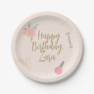 Assiettes En Carton Design élégant Spa Party personnalisé