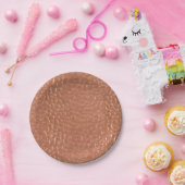 Assiettes En Carton Design en cuivre martelé (Fête)