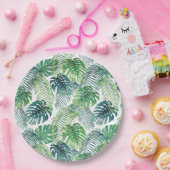 Assiettes En Carton Design Feuille de la jungle tropicale (Fête)