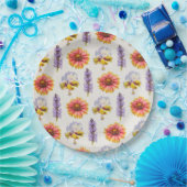 Assiettes En Carton Design floral (Fête)