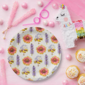 Assiettes En Carton Design floral (Fête)