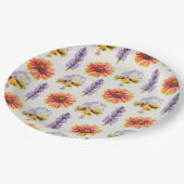 Assiettes En Carton Design floral (Angle)