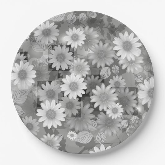 Assiettes En Carton Design floral 3 (Devant)