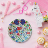 Assiettes En Carton Design floral turc (Fête)