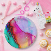 Assiettes En Carton Design moderne en marbre Abstrait (Fête)