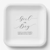 Assiettes En Carton Design moderne Script minimal Genre Revevela Party (Recto)