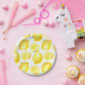 Assiettes En Carton Design motif citron (Fête)