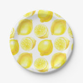 Assiettes En Carton Design motif citron (Devant)