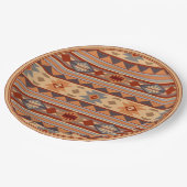Assiettes En Carton Design Motif Sud-Ouest Tan (Angle)