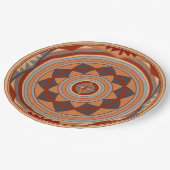 Assiettes En Carton Design Motif Sud-Ouest Tan (Angle)