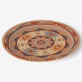 Assiettes En Carton Design Motif Sud-Ouest Tan (Angle)