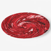 Assiettes En Carton Design noir blanc rouge (Angle)