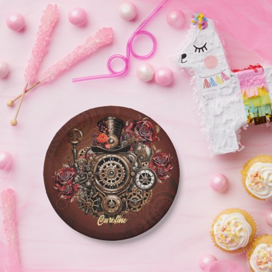 Assiettes En Carton Design Steampunk merveilleux (Fête)