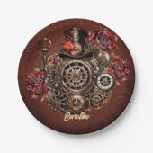 Assiettes En Carton Design Steampunk merveilleux (Devant)