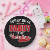 Assiettes En Carton Désolé Boys Papa est ma Saint Valentin (Fête)