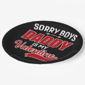 Assiettes En Carton Désolé Boys Papa est ma Saint Valentin (Angle)