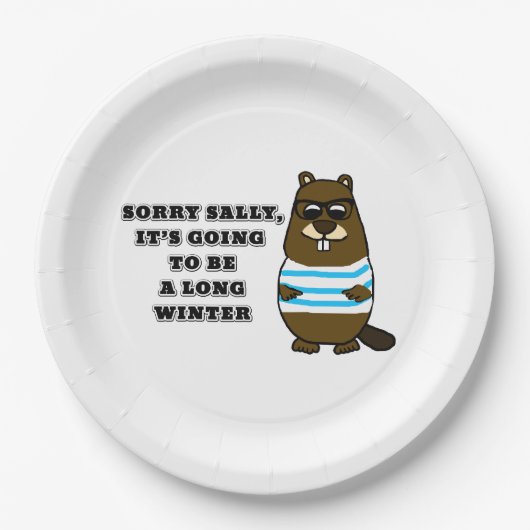 Assiettes En Carton Désolé Sally, long hiver (Devant)
