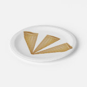 Assiettes En Carton Dessert d'été à la crème glacée triple gaufre (Angle)