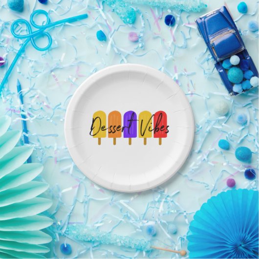 Assiettes En Carton Dessert Vibes Plaques de dessert et Bowles, jetabl (Fête)