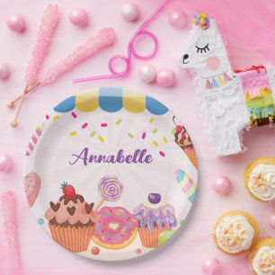 Assiettes En Carton Desserts et Candies Plaque en papier