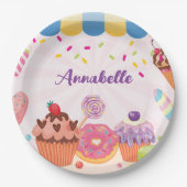 Assiettes En Carton Desserts et Candies Plaque en papier (Devant)