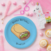 Assiettes En Carton dessin animé de Burrito (Fête)