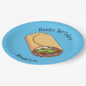 Assiettes En Carton dessin animé de Burrito (Angle)