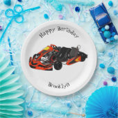 Assiettes En Carton dessin animé de Kart racing (Fête)