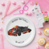 Assiettes En Carton dessin animé de Kart racing (Fête)