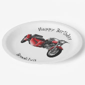 Assiettes En Carton dessin animé de la moto Sidecar (Angle)