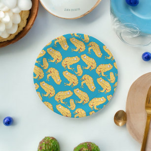 Assiettes En Carton Dessin animé Grenouille Jaune