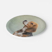 Assiettes En Carton Dessin Beagle de chien 7 (Angle)