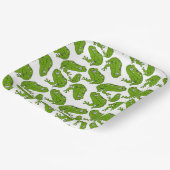 Assiettes En Carton Dessin de grenouille verte (Angulaire)